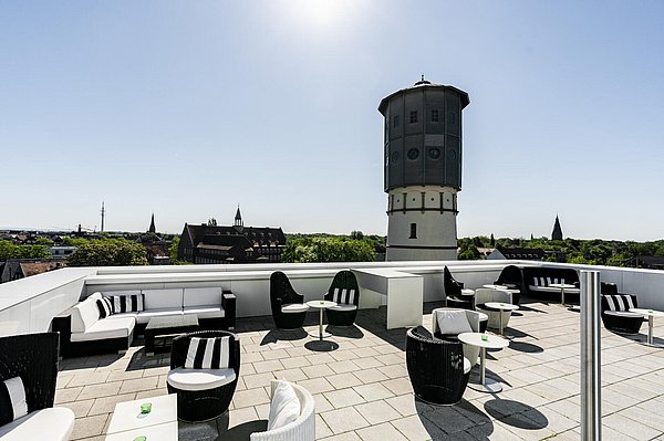 Terrasse der Skylobby des Theaters Gütersloh | Kultur Räume Gütersloh